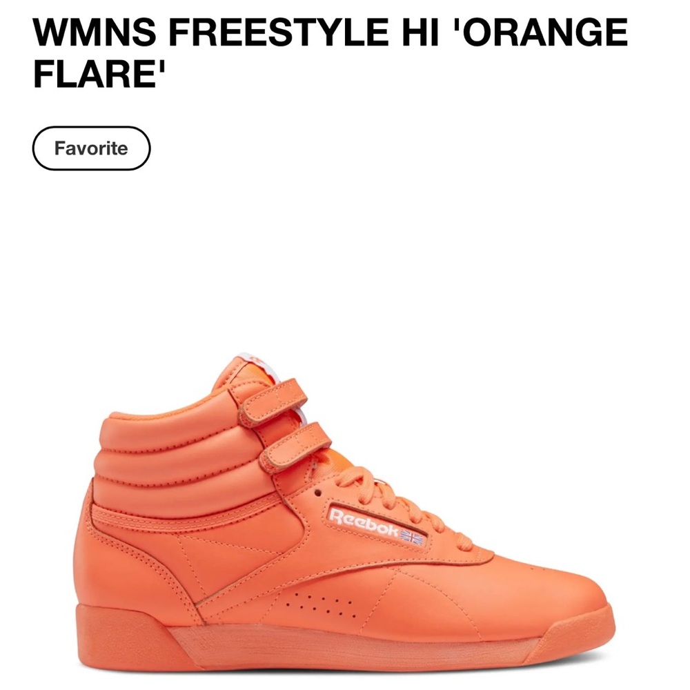 Reebok Freestyle Hi in Orange Flare